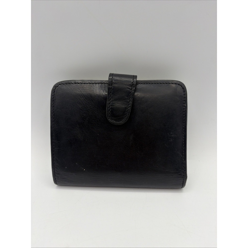 Vintage Coach Black Wallet Kisslock Coin Purse Logo Credit Card Holder
